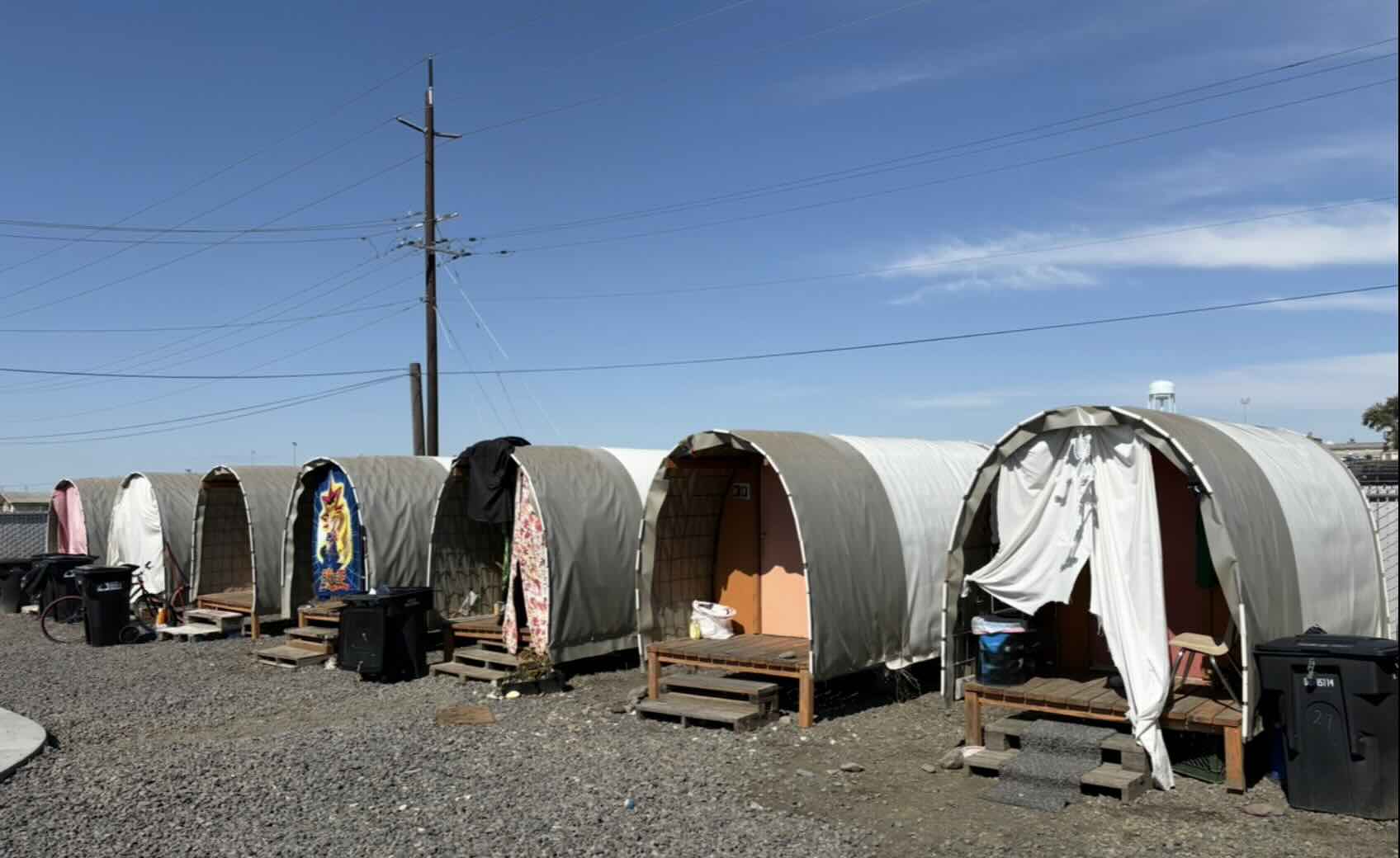 Quonset huts.