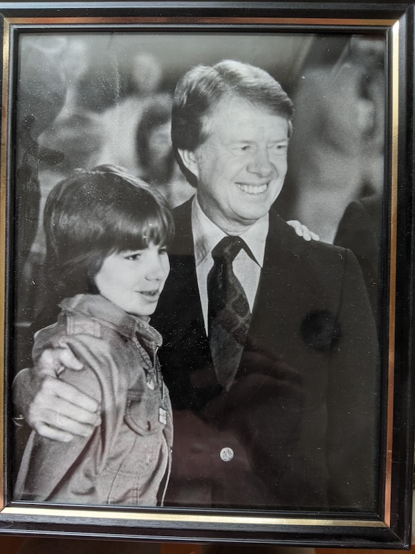 Kelly Wright w/ President Carter.