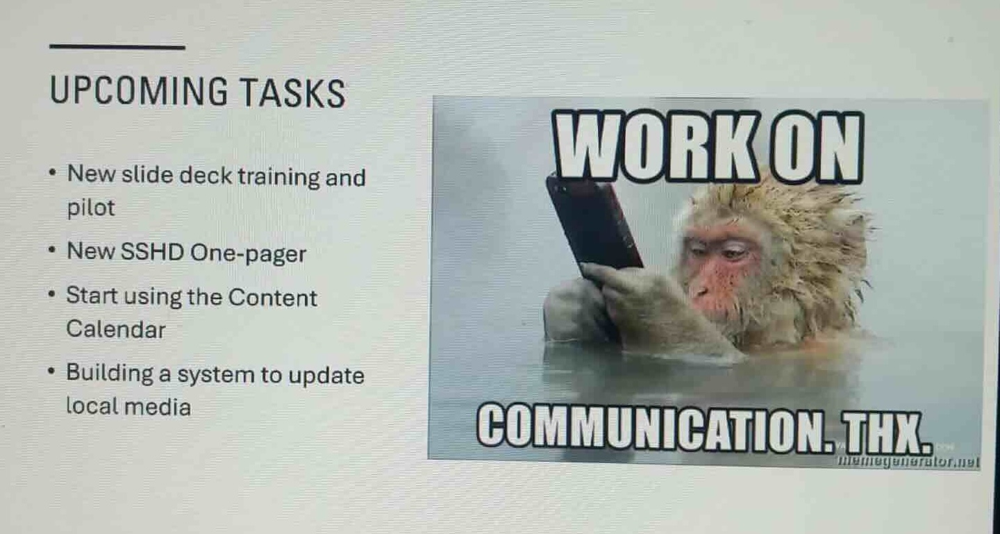 Screenshot of SSH teleconference.