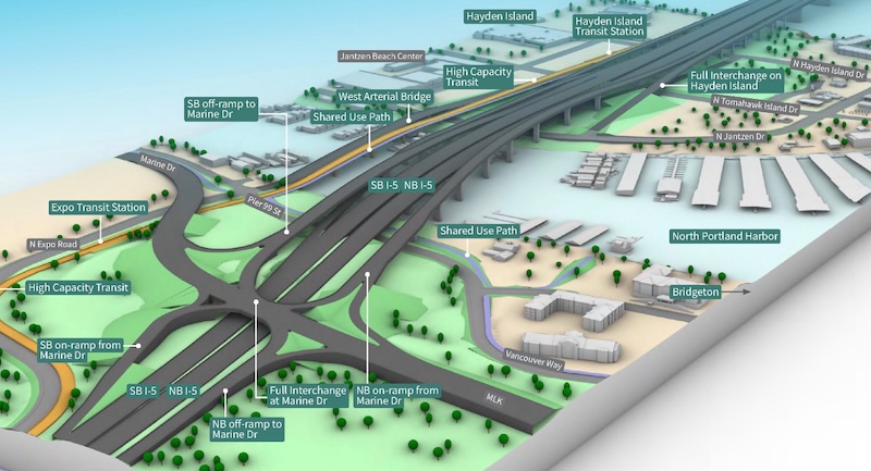 I-5 crossing at Columbia river