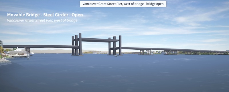 Depiction of girder bridge.