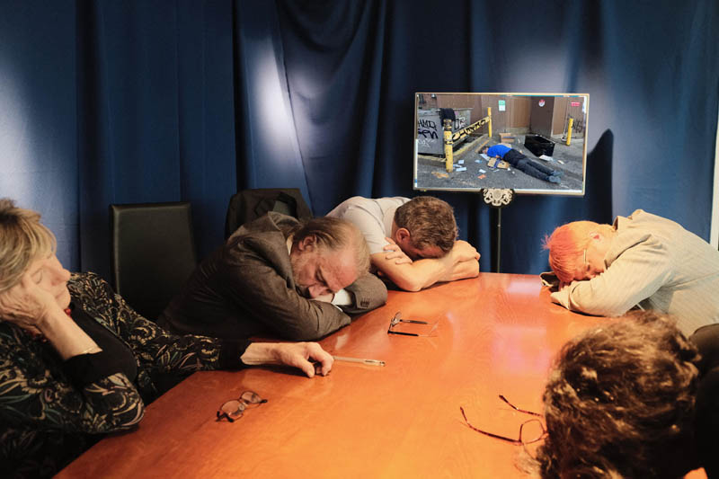 Commissioners napping.