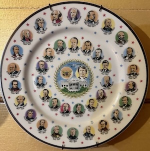Plate with presidents